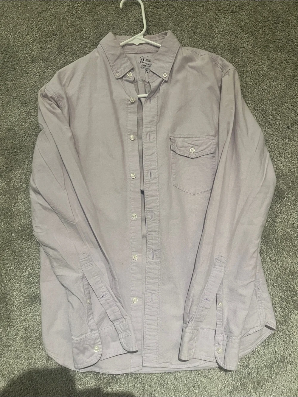 J. Crew Men's Light Lavender Button-Down Shirt